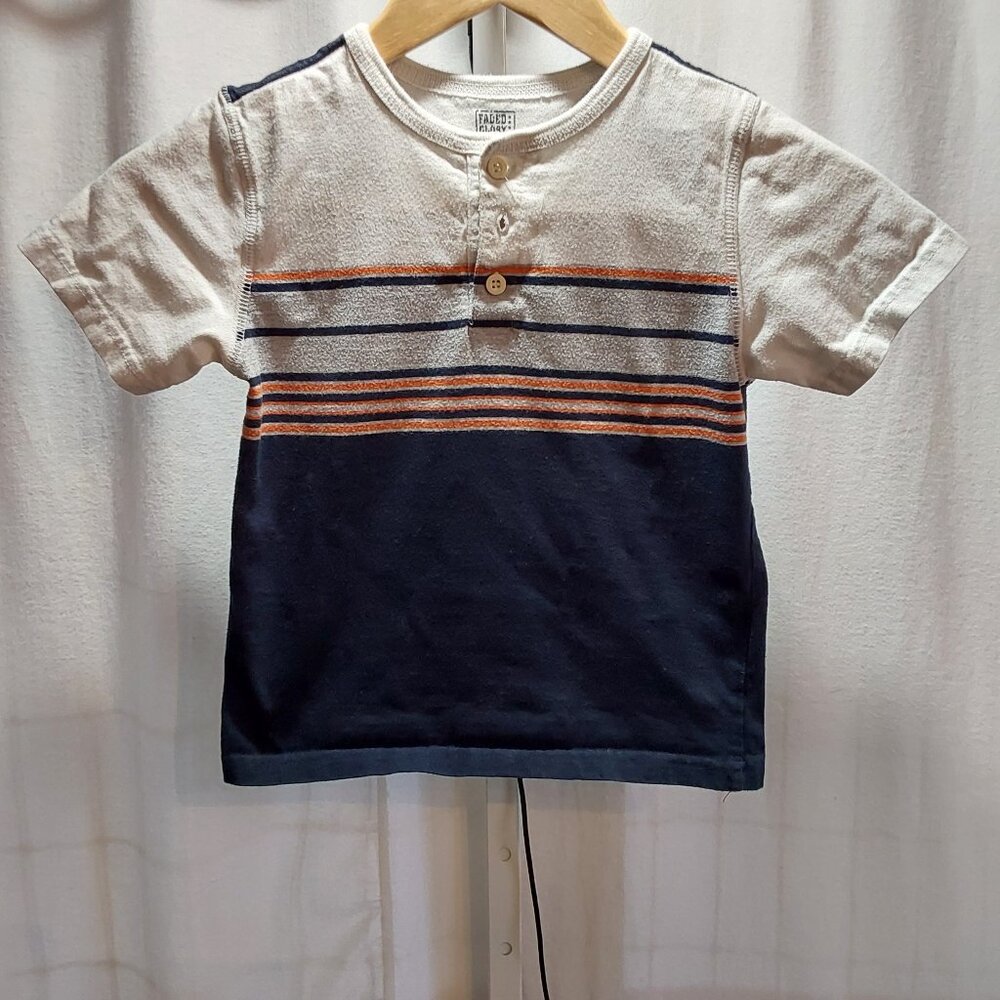 Faded Glory Vintage Striped Polo Shirt Boy's Size 4T